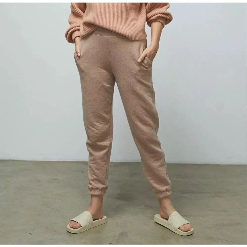 Lunya Restore Double Faced Pants Otium Tan Heather NEW
